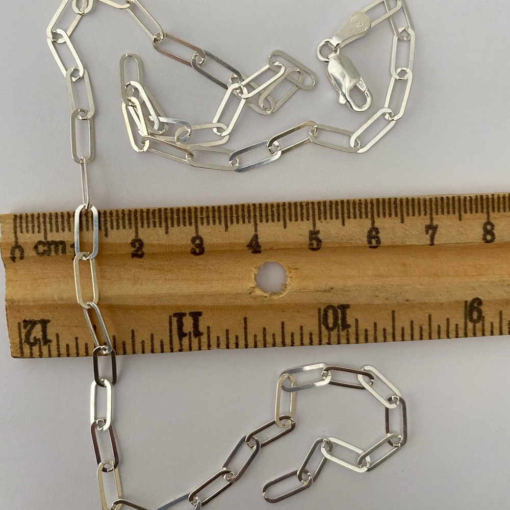 925 Silver link chain necklace 18 "